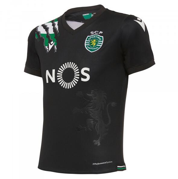 Sporting Clube de Portugal Away Black Soccer Jersey Shirt 2020/21